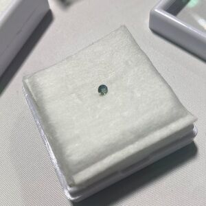 Alexandrite faceted gem pair - .1 carats each - round cut